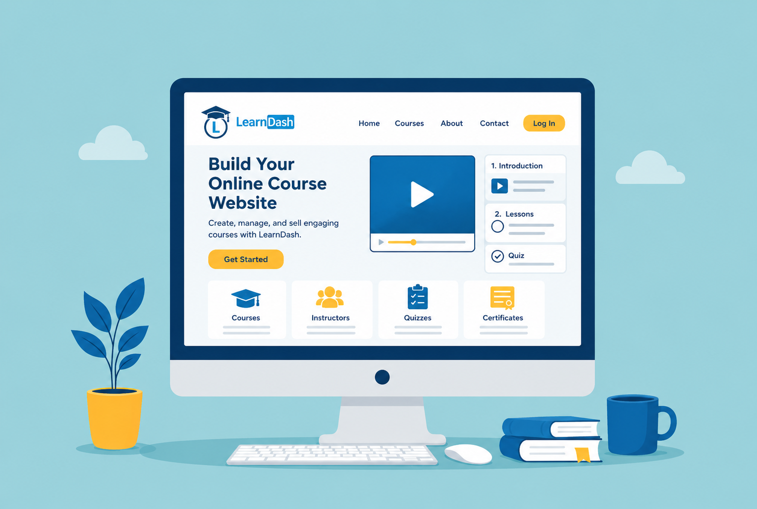 Online course website built with LearnDash and WordPress LMS platform