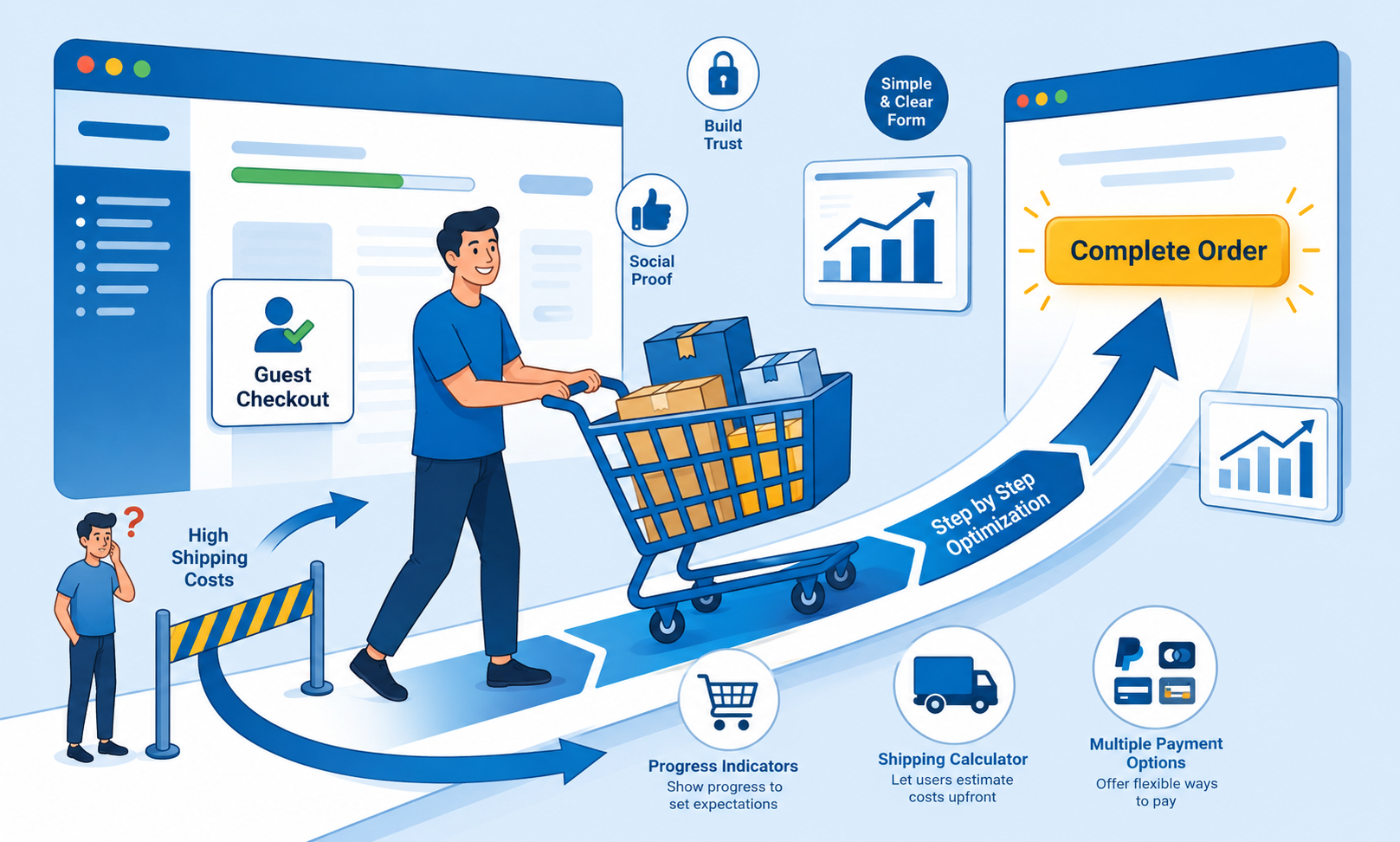 Cart abandonment reduction strategies for improving ecommerce checkout conversions and recovering lost sales