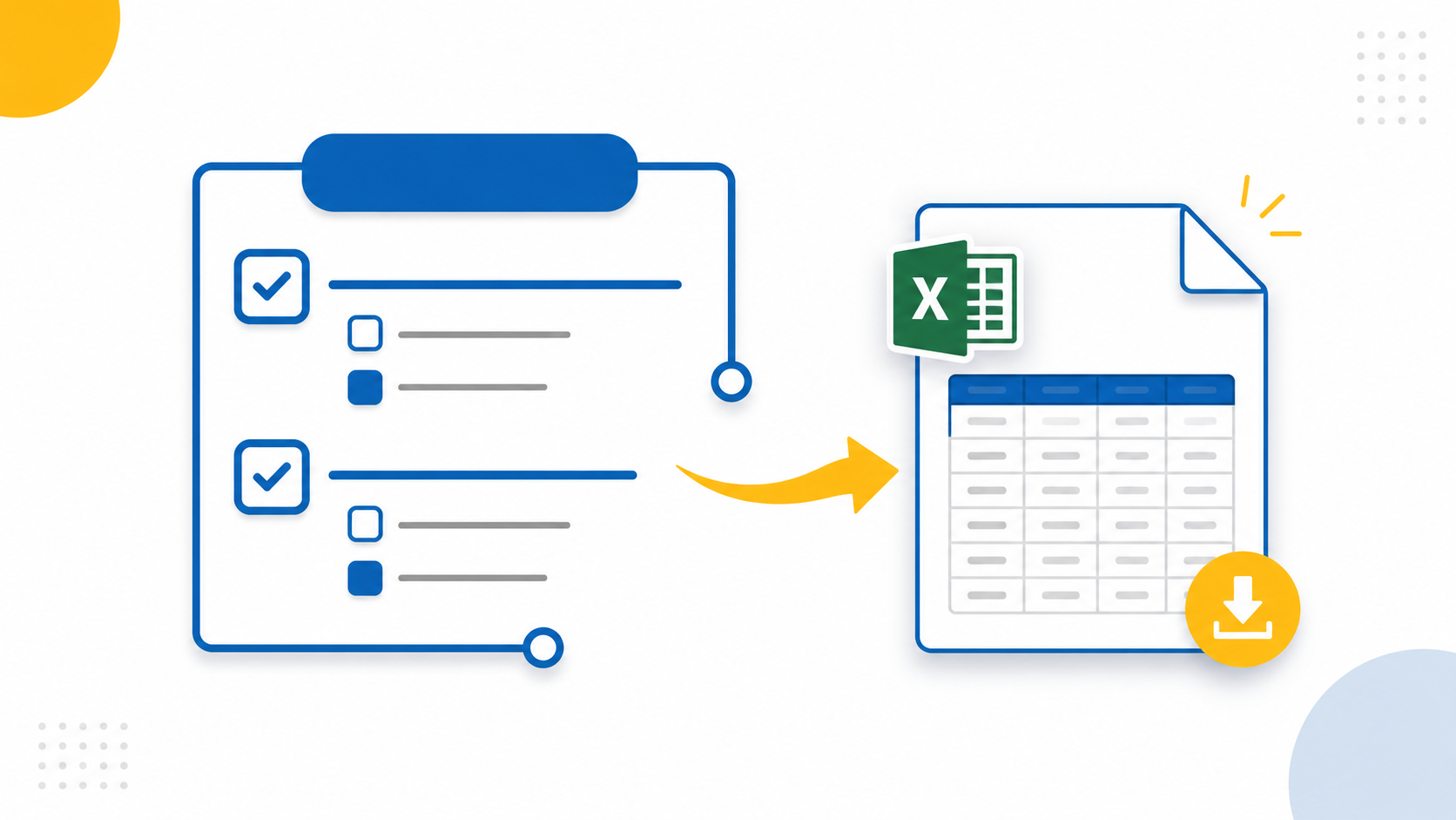 Export LearnDash quiz results to Excel — quiz checklist converting into a downloadable spreadsheet